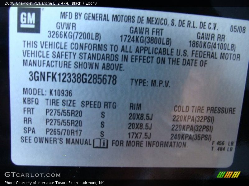 Black / Ebony 2008 Chevrolet Avalanche LTZ 4x4