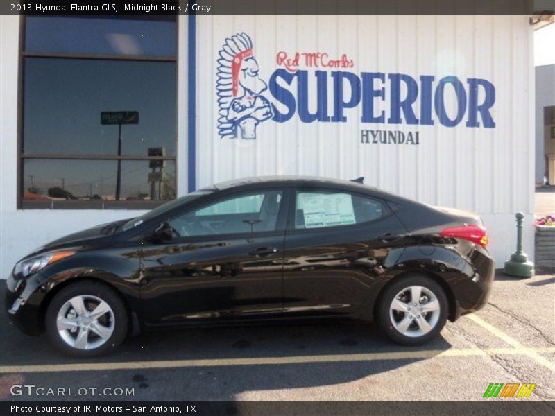Midnight Black / Gray 2013 Hyundai Elantra GLS