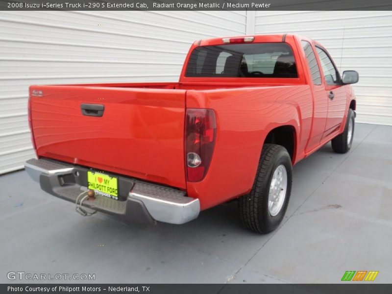 Radiant Orange Metallic / Medium Pewter 2008 Isuzu i-Series Truck i-290 S Extended Cab