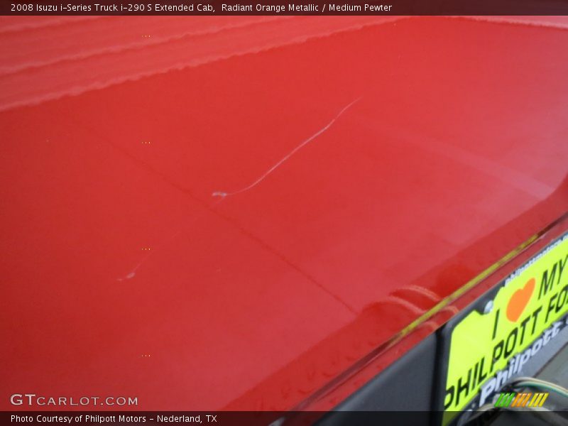 Radiant Orange Metallic / Medium Pewter 2008 Isuzu i-Series Truck i-290 S Extended Cab