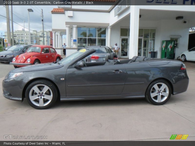 Carbon Gray Metallic / Black 2010 Saab 9-3 2.0T Convertible