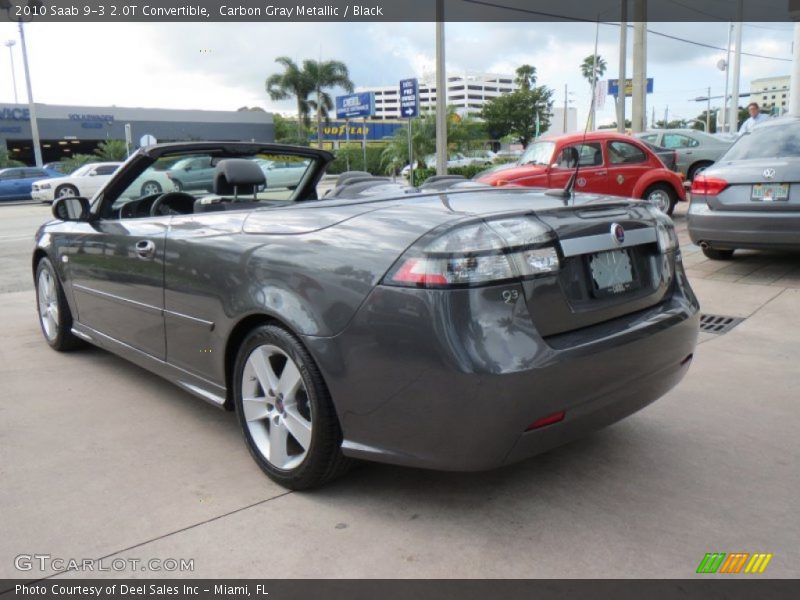 Carbon Gray Metallic / Black 2010 Saab 9-3 2.0T Convertible
