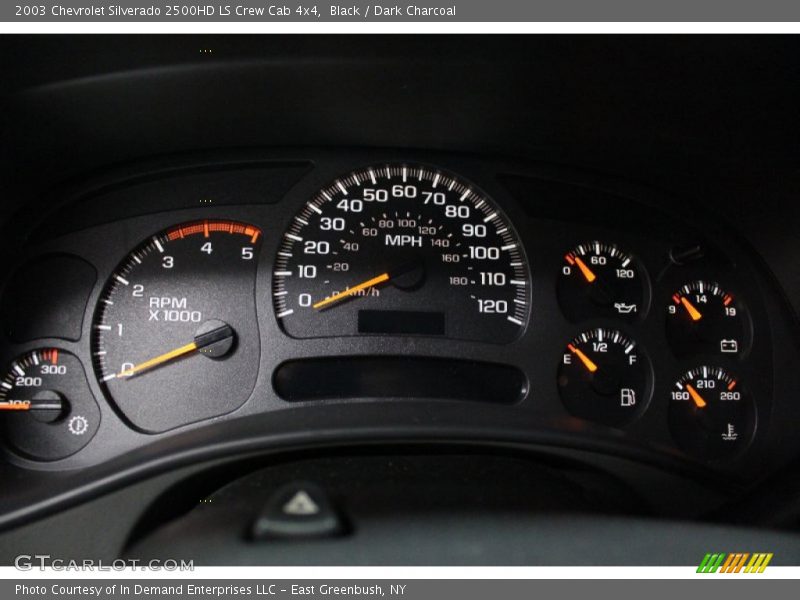 Black / Dark Charcoal 2003 Chevrolet Silverado 2500HD LS Crew Cab 4x4