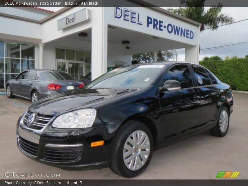 Black / Titan Black 2010 Volkswagen Jetta S Sedan