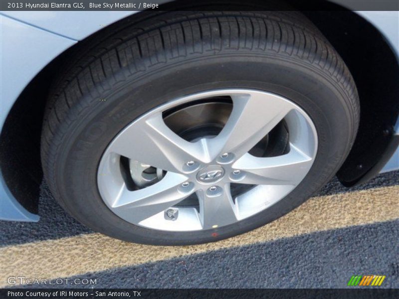 Blue Sky Metallic / Beige 2013 Hyundai Elantra GLS