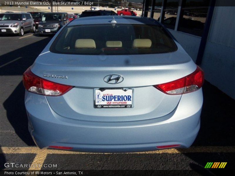 Blue Sky Metallic / Beige 2013 Hyundai Elantra GLS
