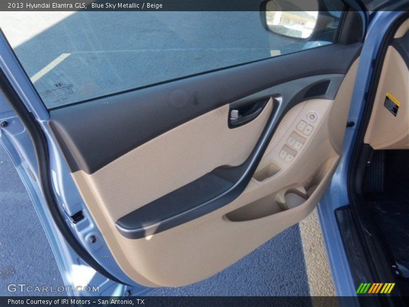 Blue Sky Metallic / Beige 2013 Hyundai Elantra GLS