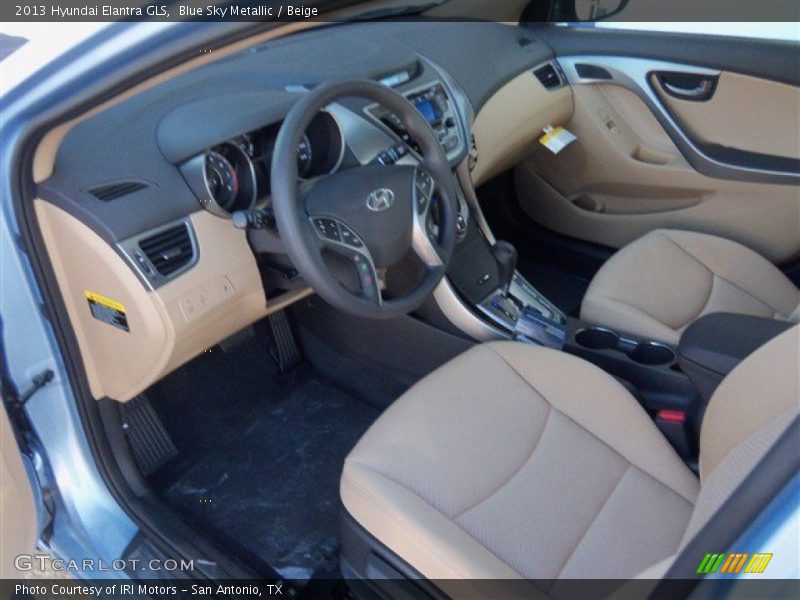 Blue Sky Metallic / Beige 2013 Hyundai Elantra GLS
