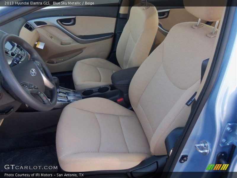 Blue Sky Metallic / Beige 2013 Hyundai Elantra GLS