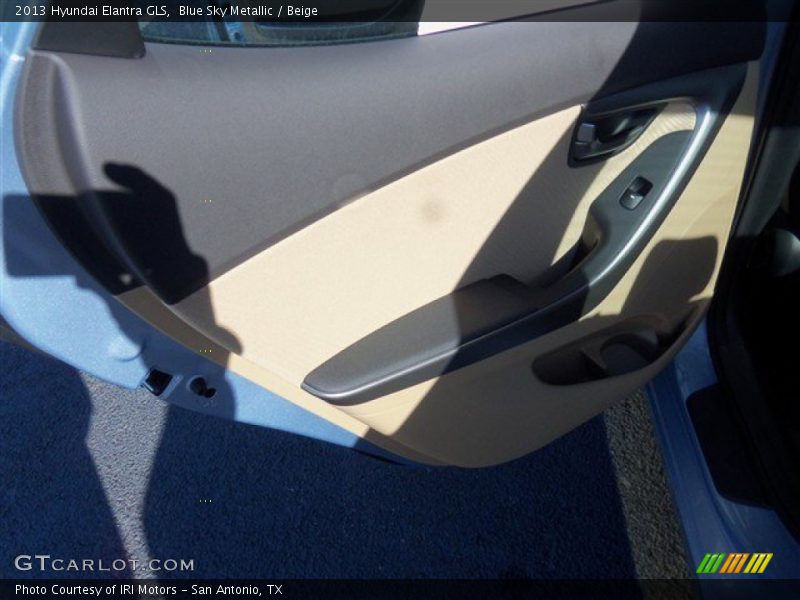 Blue Sky Metallic / Beige 2013 Hyundai Elantra GLS