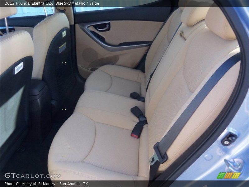 Blue Sky Metallic / Beige 2013 Hyundai Elantra GLS