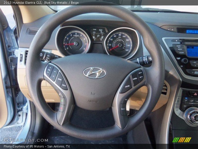 Blue Sky Metallic / Beige 2013 Hyundai Elantra GLS