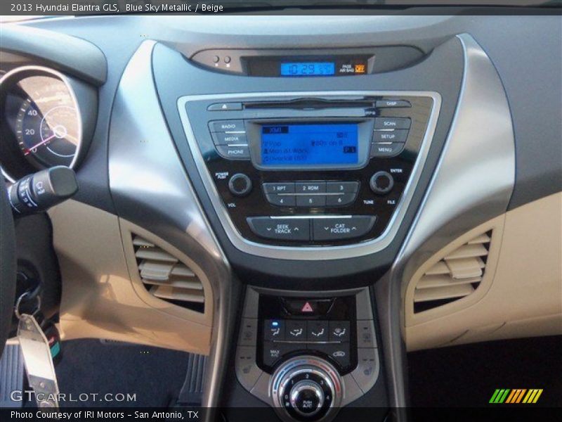 Blue Sky Metallic / Beige 2013 Hyundai Elantra GLS