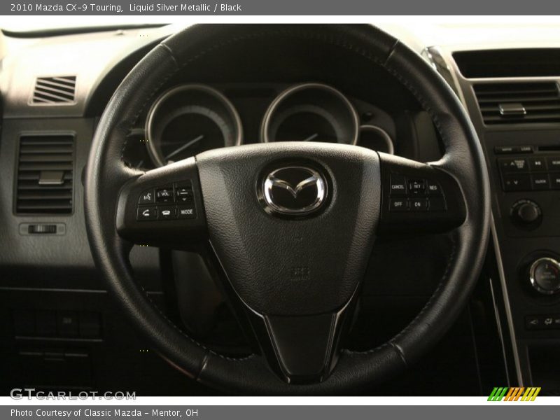 Liquid Silver Metallic / Black 2010 Mazda CX-9 Touring