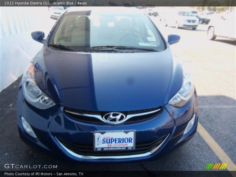 Atlantic Blue / Beige 2013 Hyundai Elantra GLS