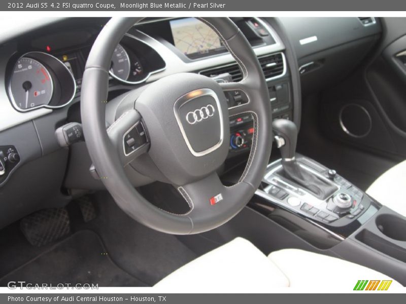 Moonlight Blue Metallic / Pearl Silver 2012 Audi S5 4.2 FSI quattro Coupe