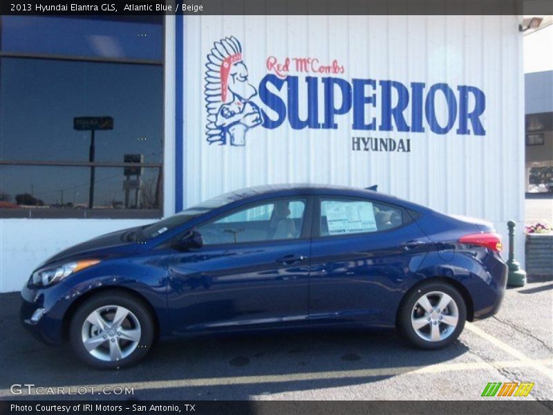 Atlantic Blue / Beige 2013 Hyundai Elantra GLS