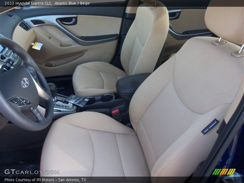 Atlantic Blue / Beige 2013 Hyundai Elantra GLS