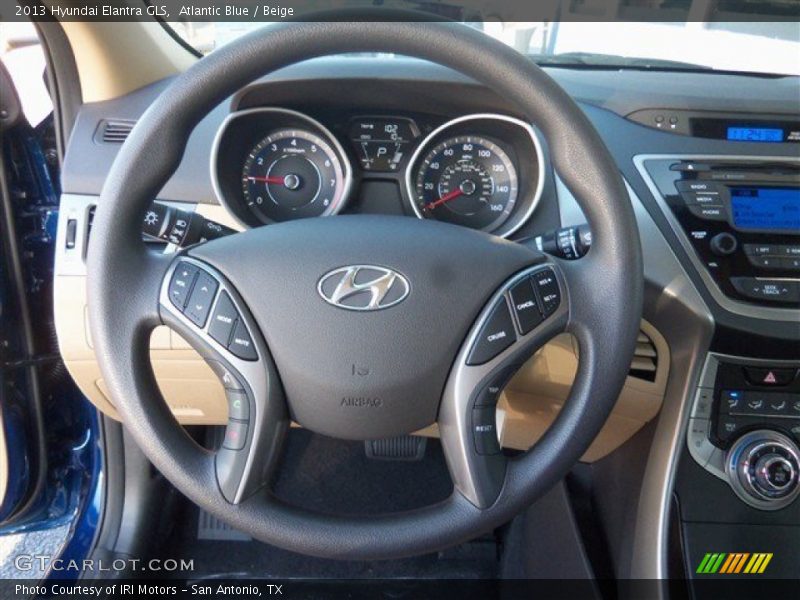 Atlantic Blue / Beige 2013 Hyundai Elantra GLS