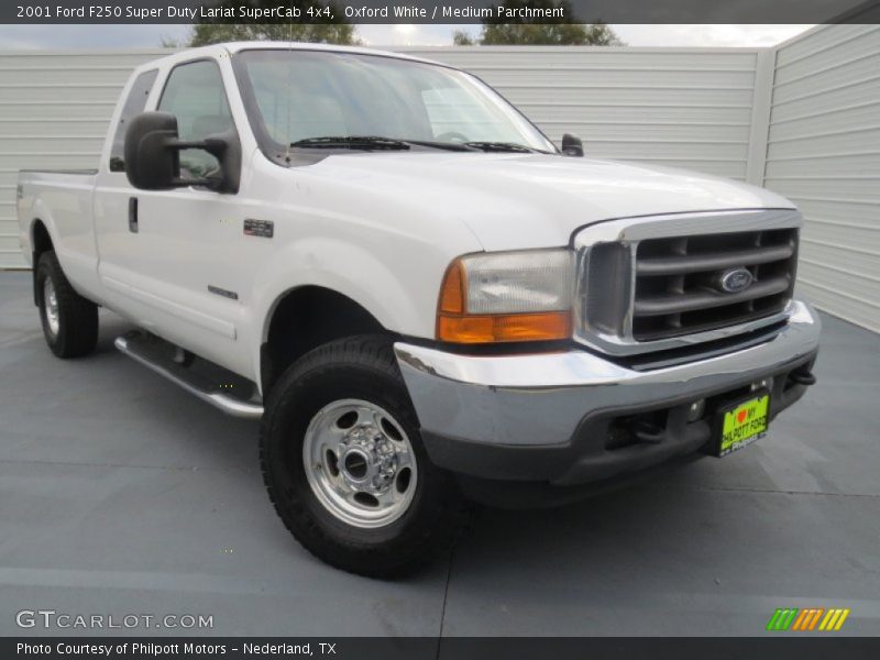 Oxford White / Medium Parchment 2001 Ford F250 Super Duty Lariat SuperCab 4x4