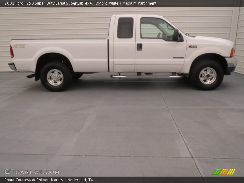 Oxford White / Medium Parchment 2001 Ford F250 Super Duty Lariat SuperCab 4x4