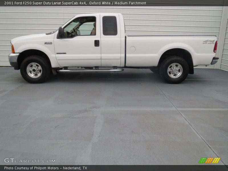 Oxford White / Medium Parchment 2001 Ford F250 Super Duty Lariat SuperCab 4x4
