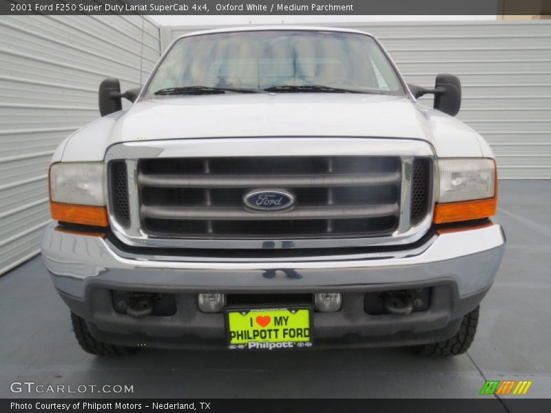 Oxford White / Medium Parchment 2001 Ford F250 Super Duty Lariat SuperCab 4x4
