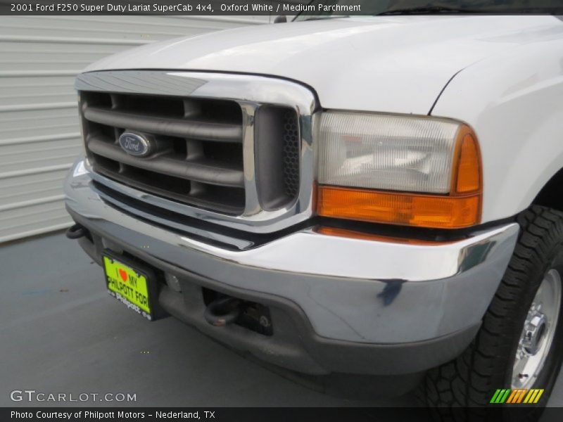 Oxford White / Medium Parchment 2001 Ford F250 Super Duty Lariat SuperCab 4x4