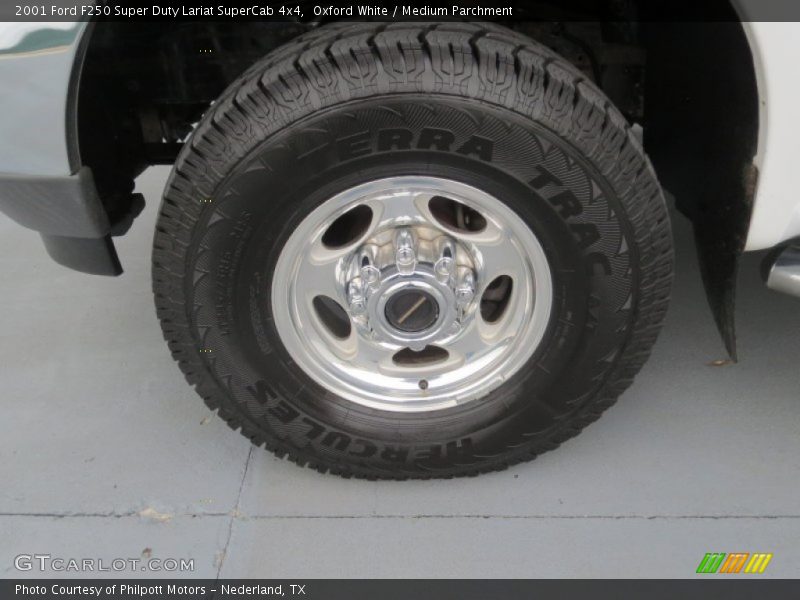 Oxford White / Medium Parchment 2001 Ford F250 Super Duty Lariat SuperCab 4x4