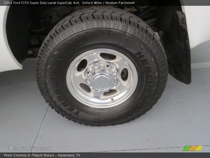 Oxford White / Medium Parchment 2001 Ford F250 Super Duty Lariat SuperCab 4x4