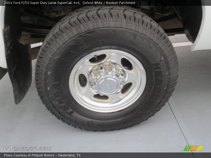 Oxford White / Medium Parchment 2001 Ford F250 Super Duty Lariat SuperCab 4x4