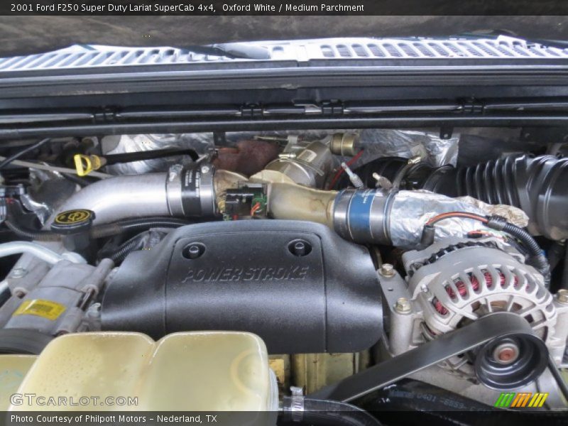 Oxford White / Medium Parchment 2001 Ford F250 Super Duty Lariat SuperCab 4x4