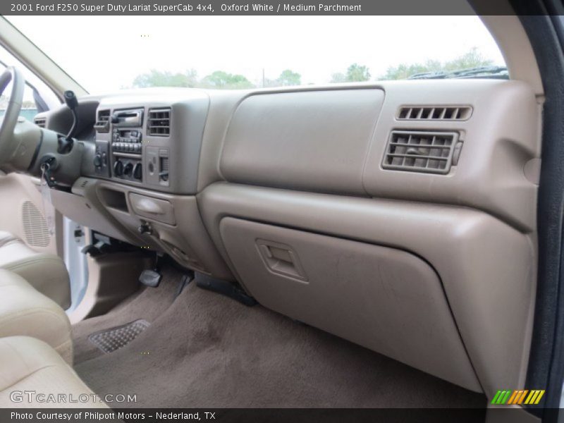 Oxford White / Medium Parchment 2001 Ford F250 Super Duty Lariat SuperCab 4x4