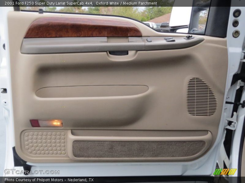 Oxford White / Medium Parchment 2001 Ford F250 Super Duty Lariat SuperCab 4x4
