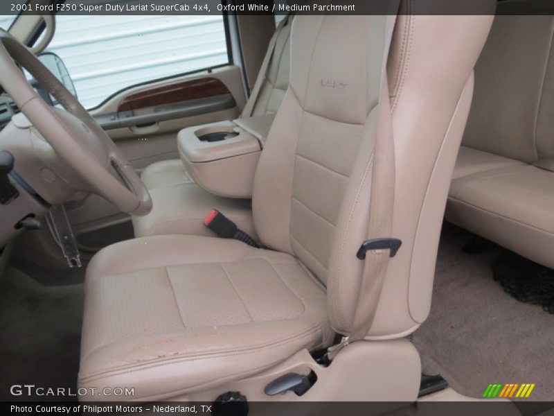Oxford White / Medium Parchment 2001 Ford F250 Super Duty Lariat SuperCab 4x4