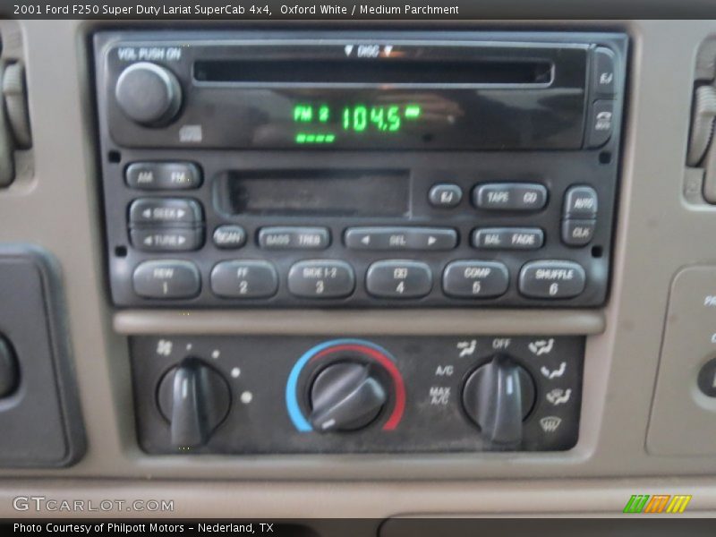 Oxford White / Medium Parchment 2001 Ford F250 Super Duty Lariat SuperCab 4x4