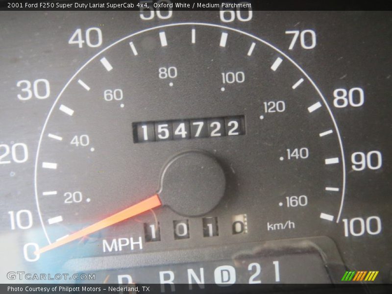 Oxford White / Medium Parchment 2001 Ford F250 Super Duty Lariat SuperCab 4x4