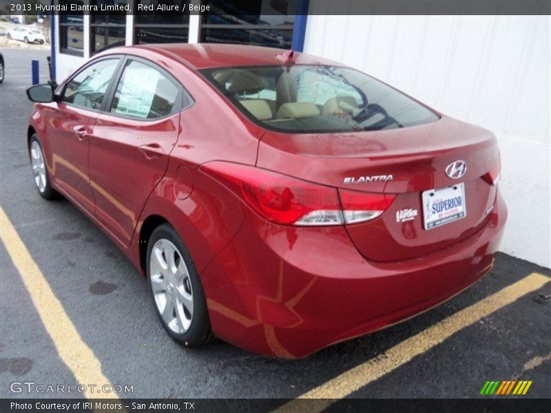 Red Allure / Beige 2013 Hyundai Elantra Limited