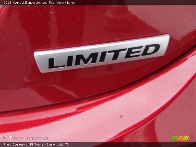 Red Allure / Beige 2013 Hyundai Elantra Limited