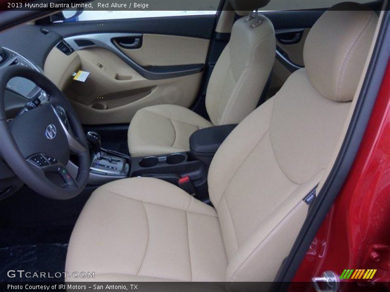 Red Allure / Beige 2013 Hyundai Elantra Limited
