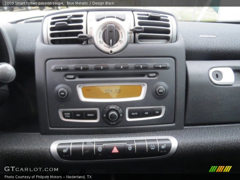 Controls of 2009 fortwo passion coupe