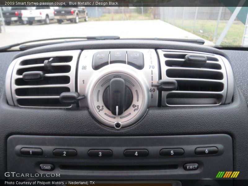 Controls of 2009 fortwo passion coupe