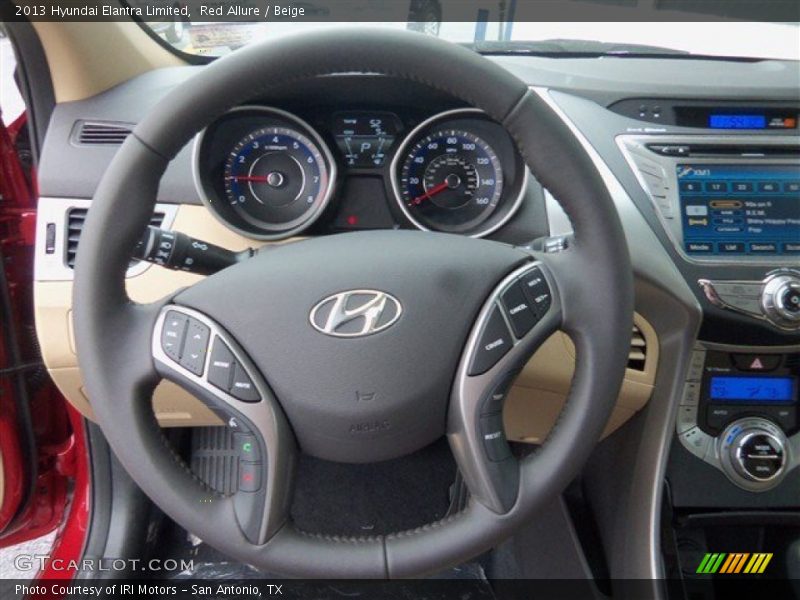 Red Allure / Beige 2013 Hyundai Elantra Limited