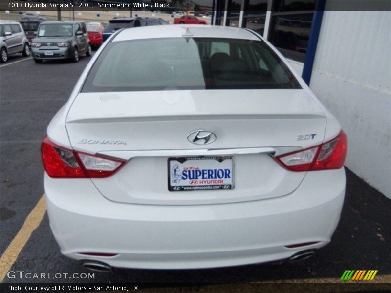 Shimmering White / Black 2013 Hyundai Sonata SE 2.0T