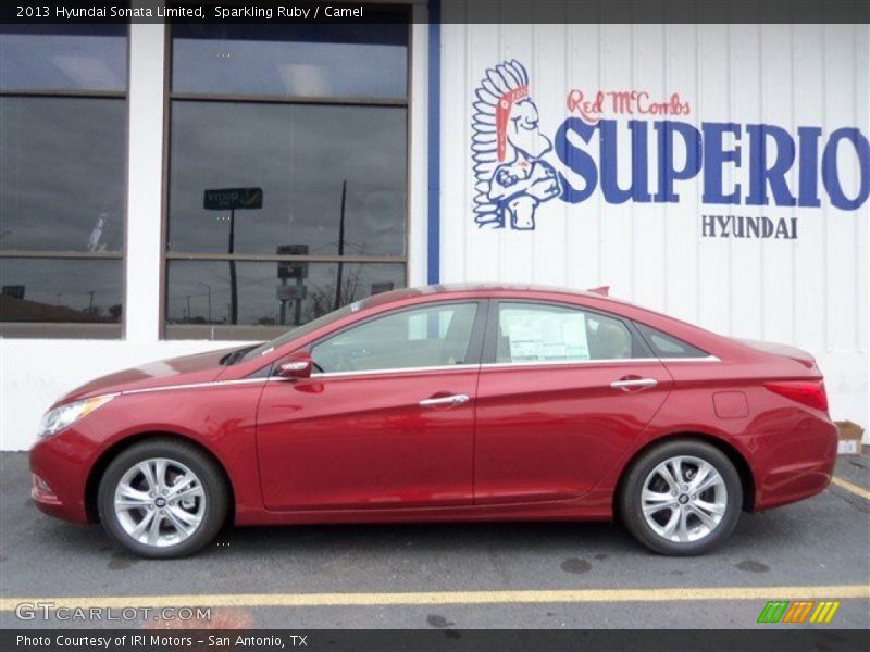 Sparkling Ruby / Camel 2013 Hyundai Sonata Limited