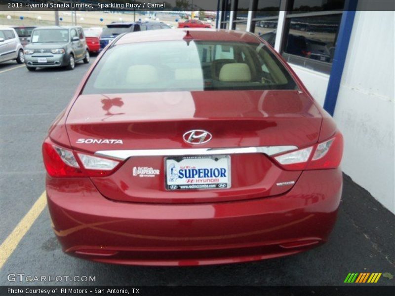 Sparkling Ruby / Camel 2013 Hyundai Sonata Limited