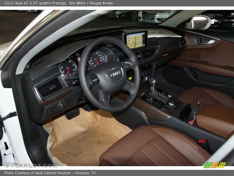 Ibis White / Nougat Brown 2013 Audi A7 3.0T quattro Prestige