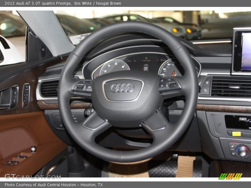 Ibis White / Nougat Brown 2013 Audi A7 3.0T quattro Prestige