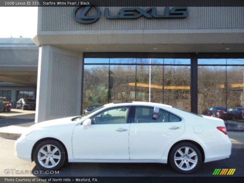 Starfire White Pearl / Black 2008 Lexus ES 350