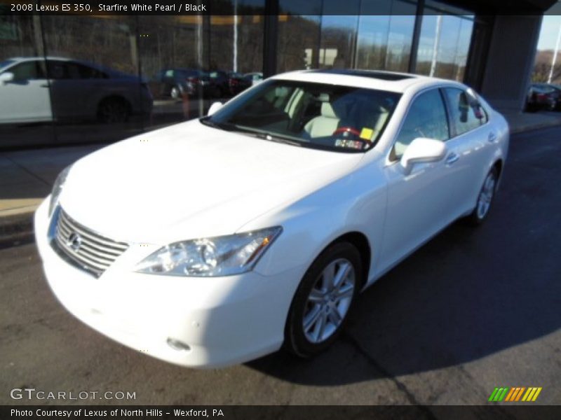 Starfire White Pearl / Black 2008 Lexus ES 350
